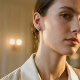 Stud Earrings with Delicate Flower