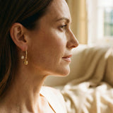 Vintage Gold Pearl Drop Earrings