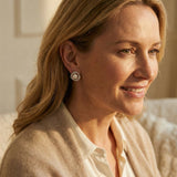 Elegant Sparkling Spiral Pearl Earrings