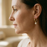 Small Gold-Plated Pearl Earrings