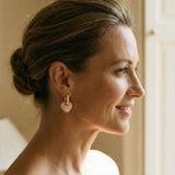 Gold Love Pearl Earrings