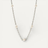 Elegant Sparkling Pearl Necklace