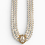 Elegant Three Pearl Necklace