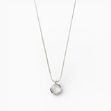Classic Solitaire Pendant Silver Necklace