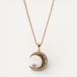 Elegant Sparkling Moon Necklace