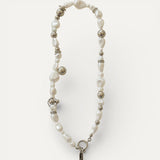 Vintage Silver Bead and Pearl Necklace