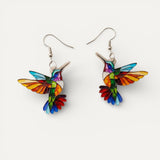 Acrylic Hummingbird Drop Earrings