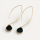 Vintage Gold and Black Earrings