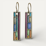 Vintage Silver Mosaic Earrings