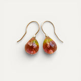 Retro Amber Glass Drop Earrings