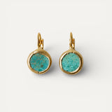 Gold Turquoise Stone Earrings
