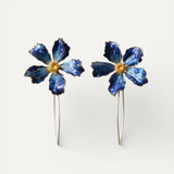 Vintage Blue Flower Earrings
