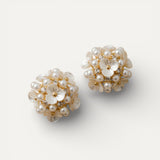 Elegant Pearl Flower Earrings