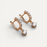 Elegant White Cubic Zirconia Earrings