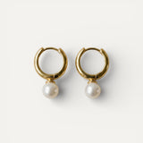 Small Gold-Plated Pearl Earrings