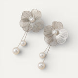 Bohemian Pearl and Petal Earrings