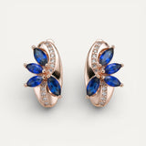 Elegant Blue Crystal Earrings
