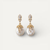 Luxurious Gold Pearl Earrings