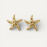 Gold Starfish Earrings
