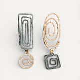 Elegant Gold and Silver Earrings