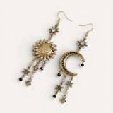 Sun and Moon Drop Earrings