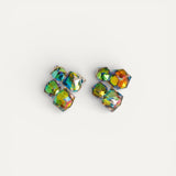 Elegant Gold Multicoloured Cubic Zirconia Earrings