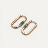 Elegant Small Green Zircon Earrings