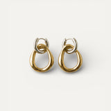 Vintage Two-Tone Metal Earrings