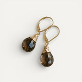 Gold Desert Crystal Earrings