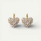Elegant Heart-Shaped Crystal Earrings