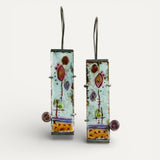 Vintage Antique Enamel Earrings