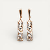 Elegant Rectangular Gold Earrings
