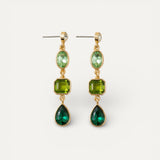 Green Stone Drop Earrings