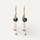 Festive Blue Pearl Earrings