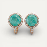 Elegant Gold Turquoise and Opal Earrings