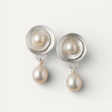 Vintage Silver Pearl Earrings
