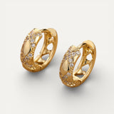 Hollow Sparkle Gold Hoop Earrings
