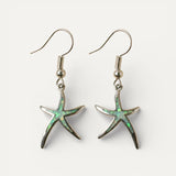 Starfish Earrings in Opal and Silver