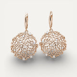 Elegant Round Branch Earrings with Cubic Zirconia
