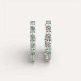 Elegant Turquoise and Cubic Zirconia Gold Earrings