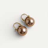 Chunky Gold Pearl Earrings