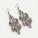 Antique Silver Earrings with Pendant