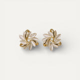 Elegant and Exquisite Earrings with Opal Petals in Gold