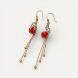Festive Blue Pearl Earrings