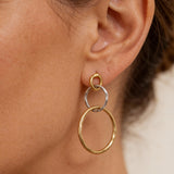 Vintage Gold and Silver Hoop Earrings