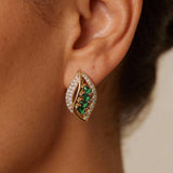 Catarina Emerald Leaf Earrings