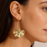 Vintage Gold Petal Earrings