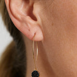 Vintage Gold and Black Earrings