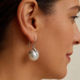 Vintage Pearl and Dragonfly Earrings