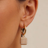 Elegant Cubic Pearl Earrings